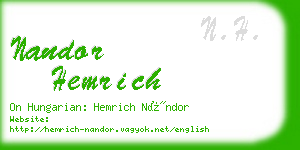 nandor hemrich business card